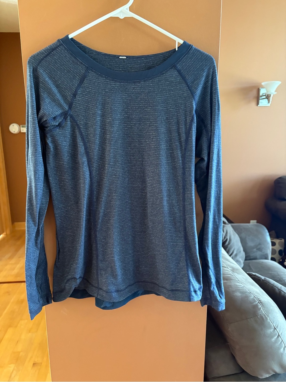 lululemon athletica Heathered Navy Long-Sleeve Crew